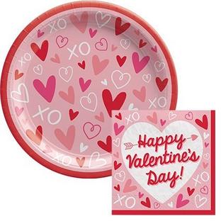 Valentine's Day Paper Tablecloths 12 ct