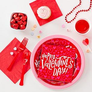 Valentine's Day Tableware Theme Classroom Party