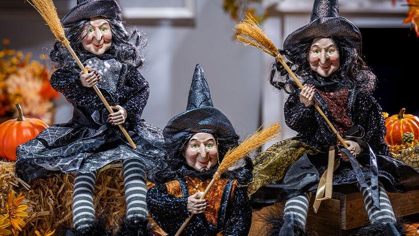 Witchy Halloween Decorations Witch Statues