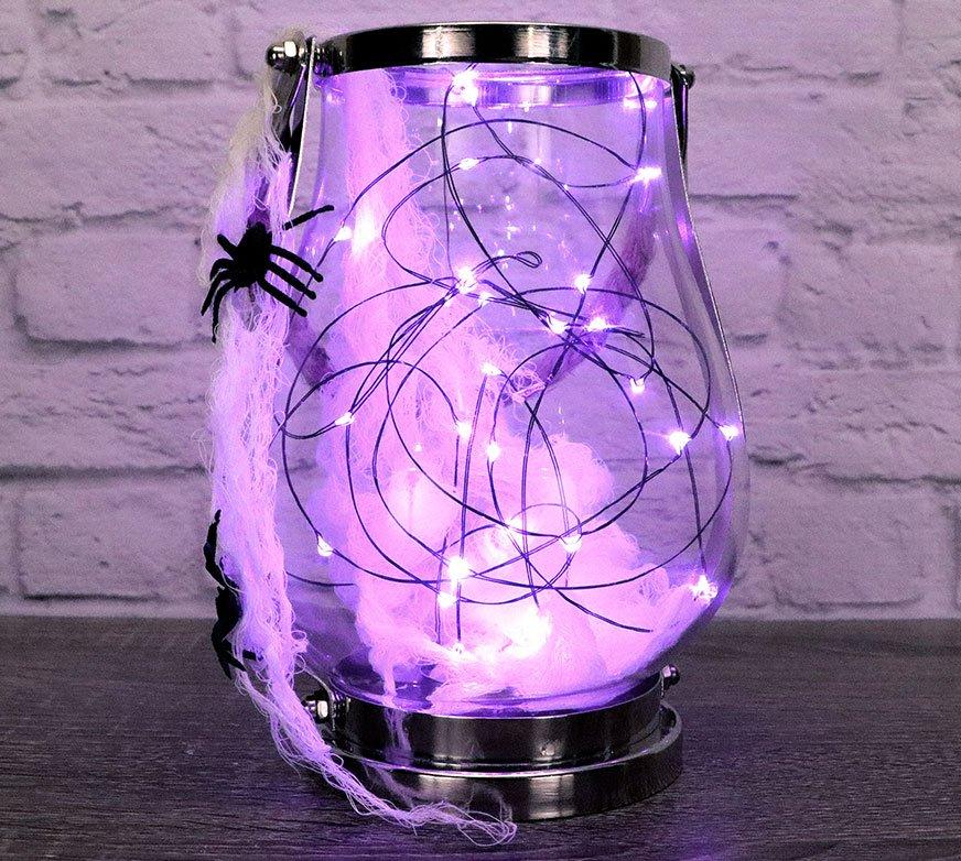 Witchy Halloween Decorations Spider Web Lantern