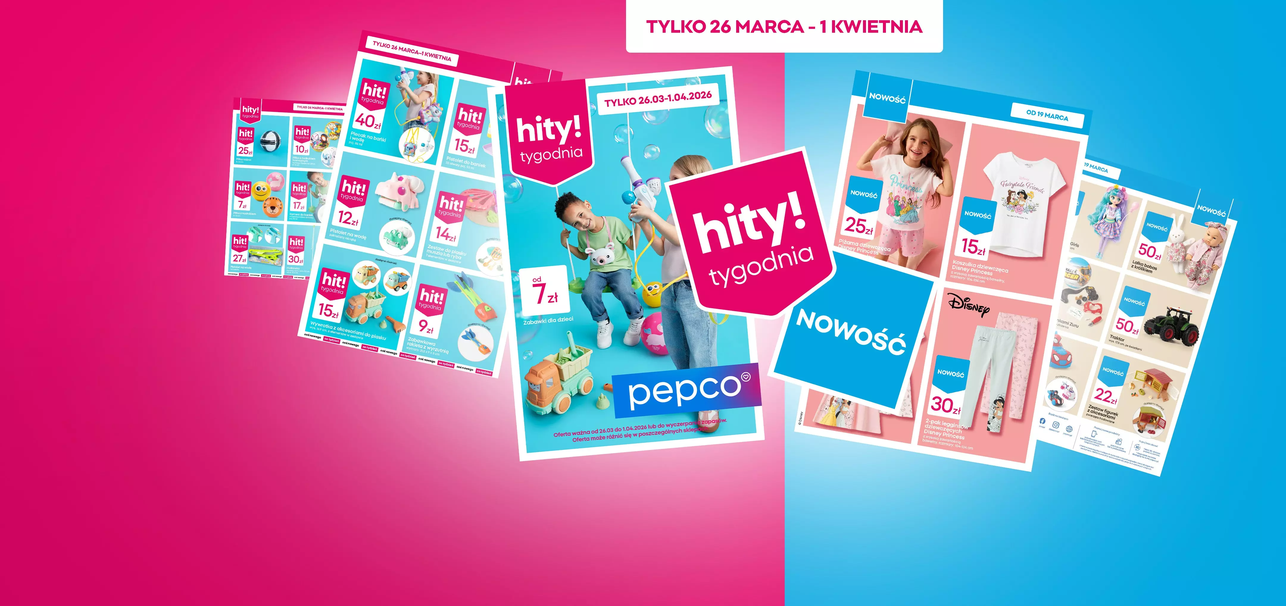 Gazetki promocyjne Pepco z ofertami zabawek i odzieży dziecięcej ważne od 26 marca do 1 kwietnia.