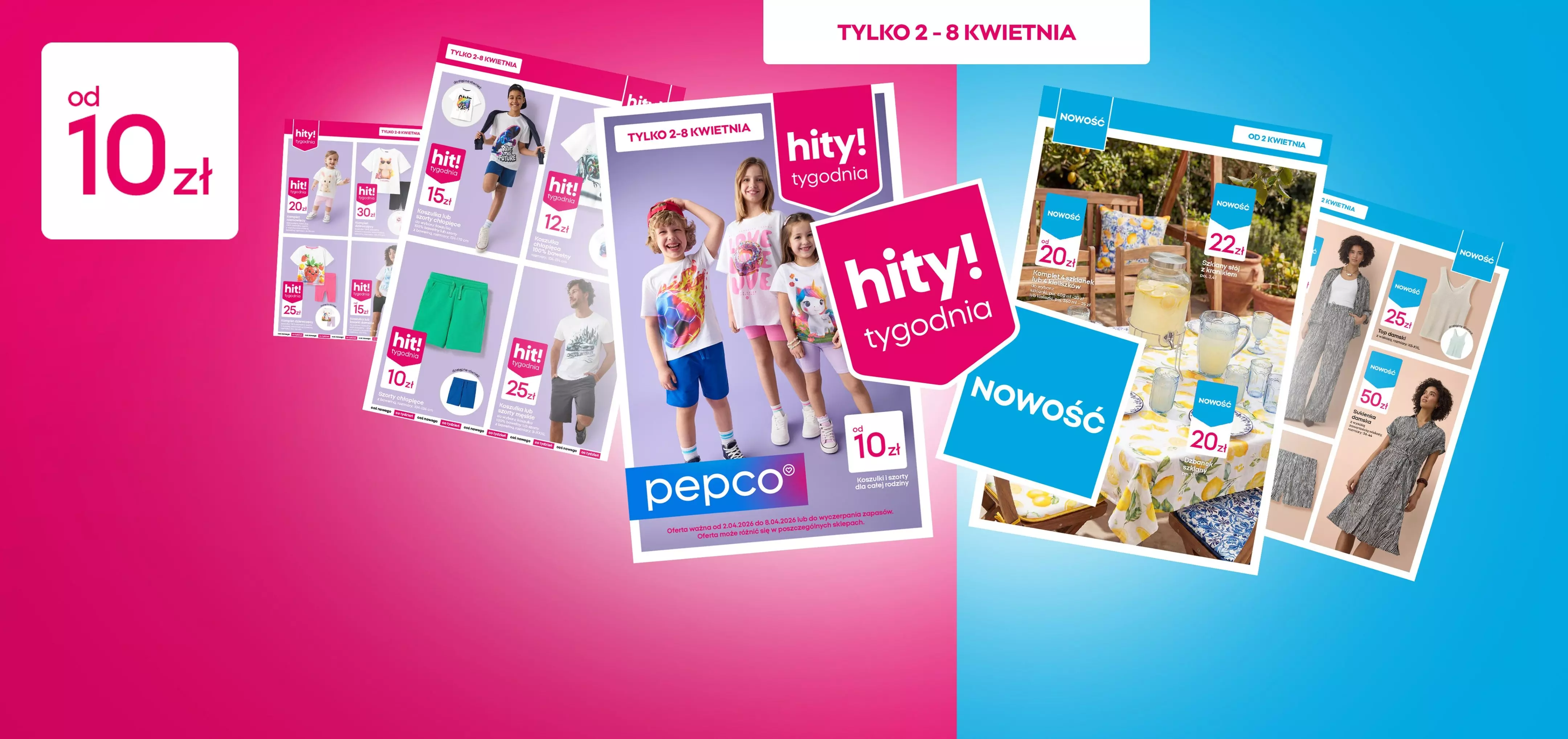 Gazetki promocyjne Pepco z ofertami ubrań i artykułów domowych, ważne od 2 do 8 kwietnia.