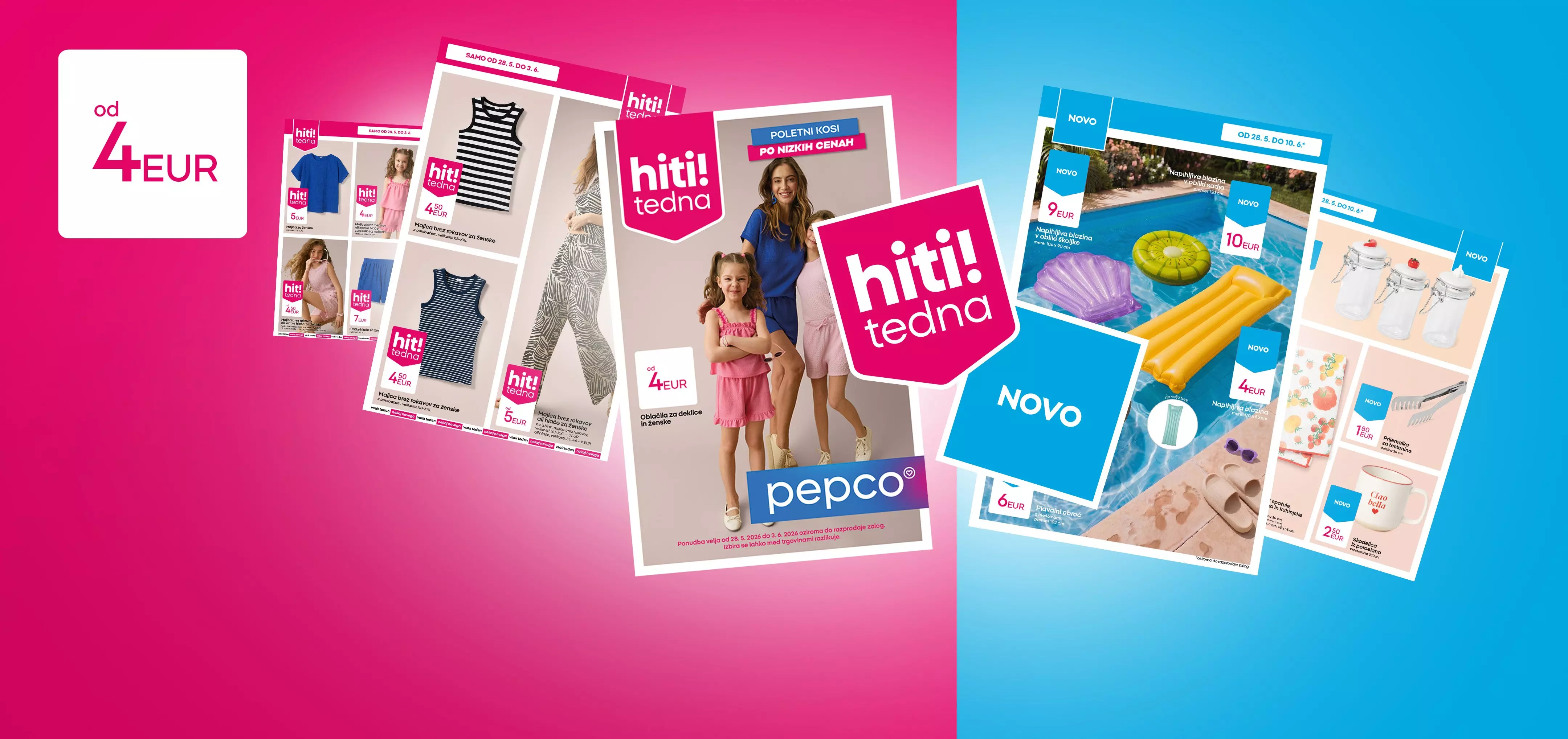 Pepco katalogi z akcijskimi ponudbami za poletne izdelke in oblačila z do 20% popusta.