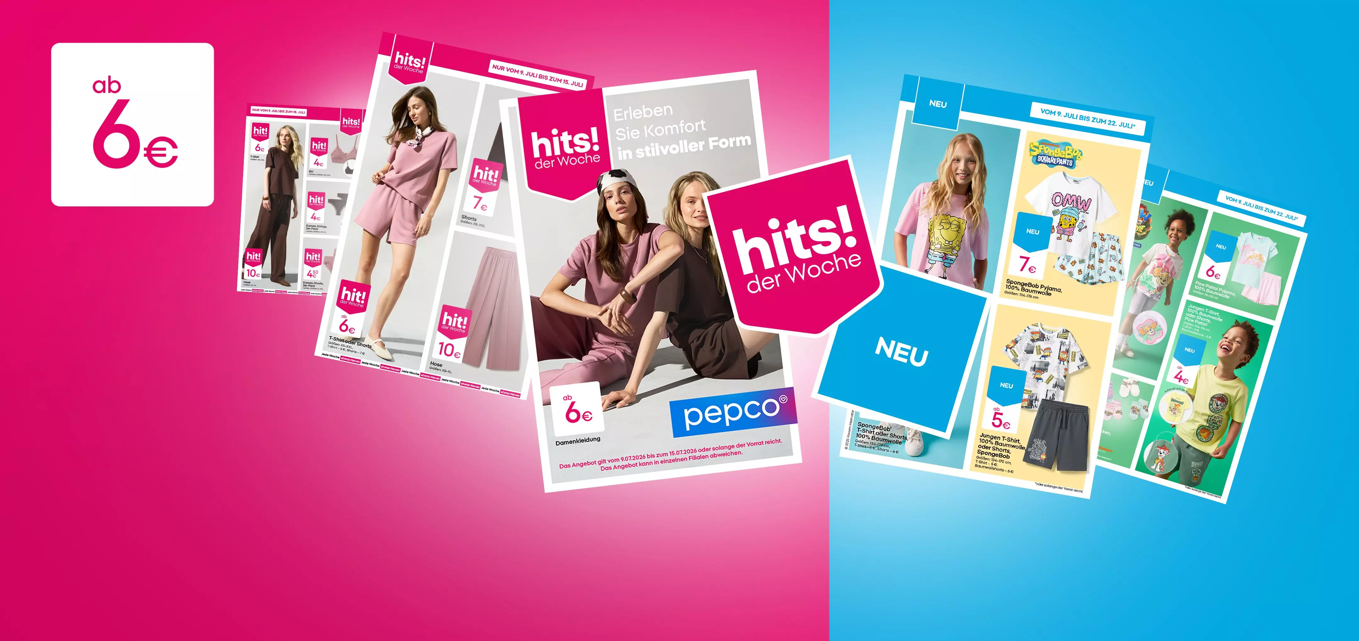 Pepco Werbeprospekte mit Damen- und Kindermode, Preise ab 6 Euro, hits der Woche Angebote.