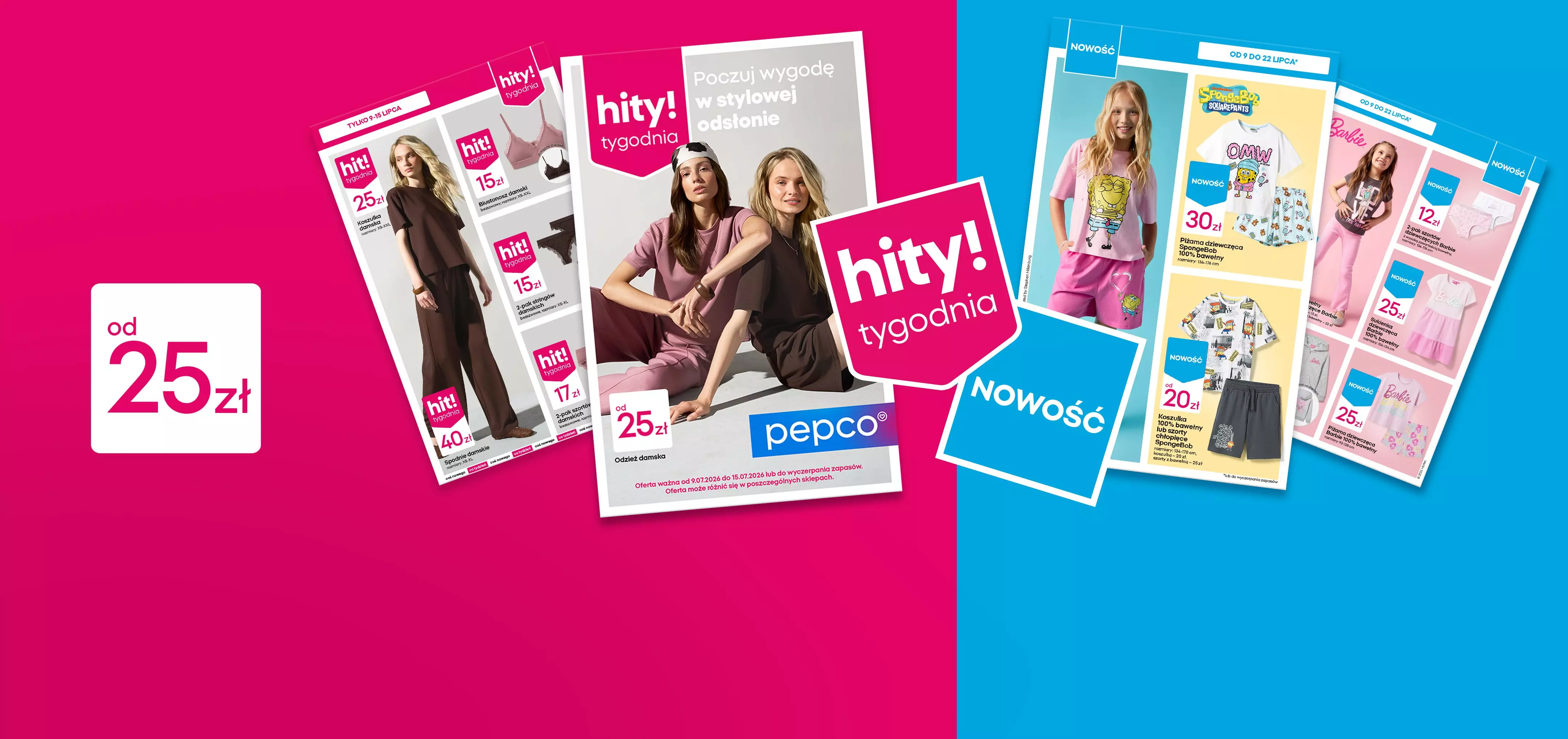 Gazetki promocyjne Pepco z ofertami hity tygodnia i nowości dla kobiet i dzieci od 25 zł.