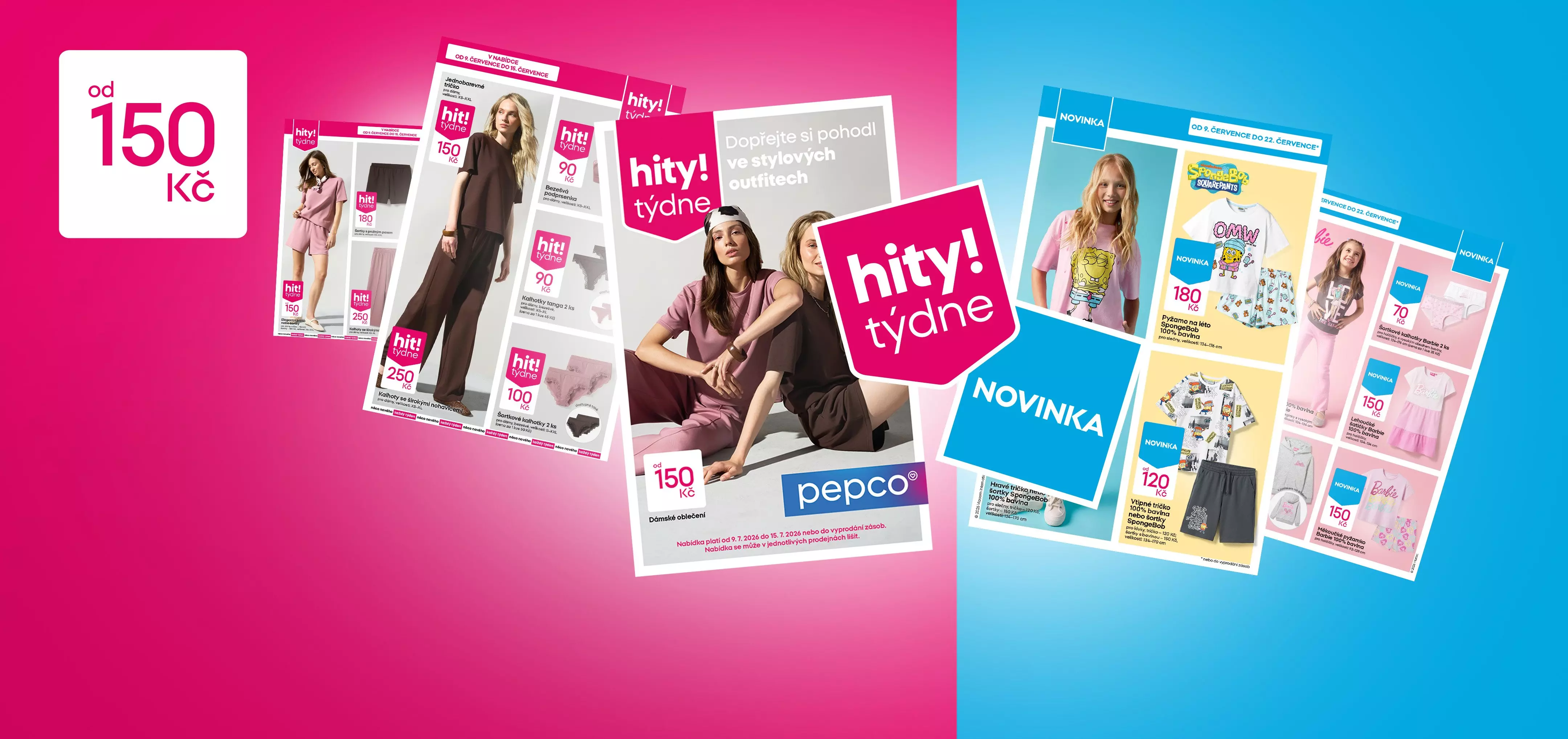 Pepco katalogy s módními produkty a cenami od 150 Kč, obsahující hity týdne a novinky.