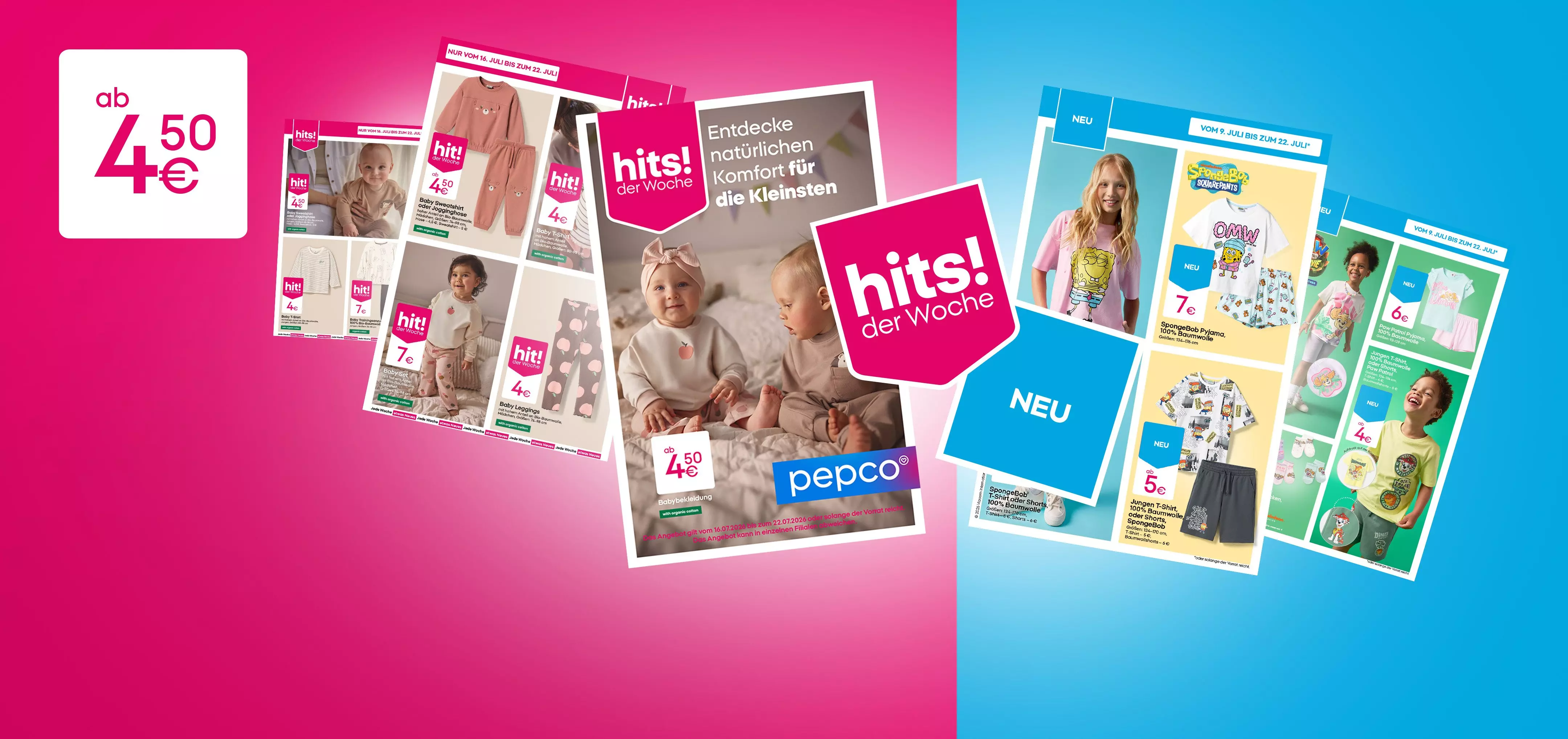 Pepco Werbeprospekte mit Kinderkleidung ab 4,50€ und hits! der Woche Angeboten.