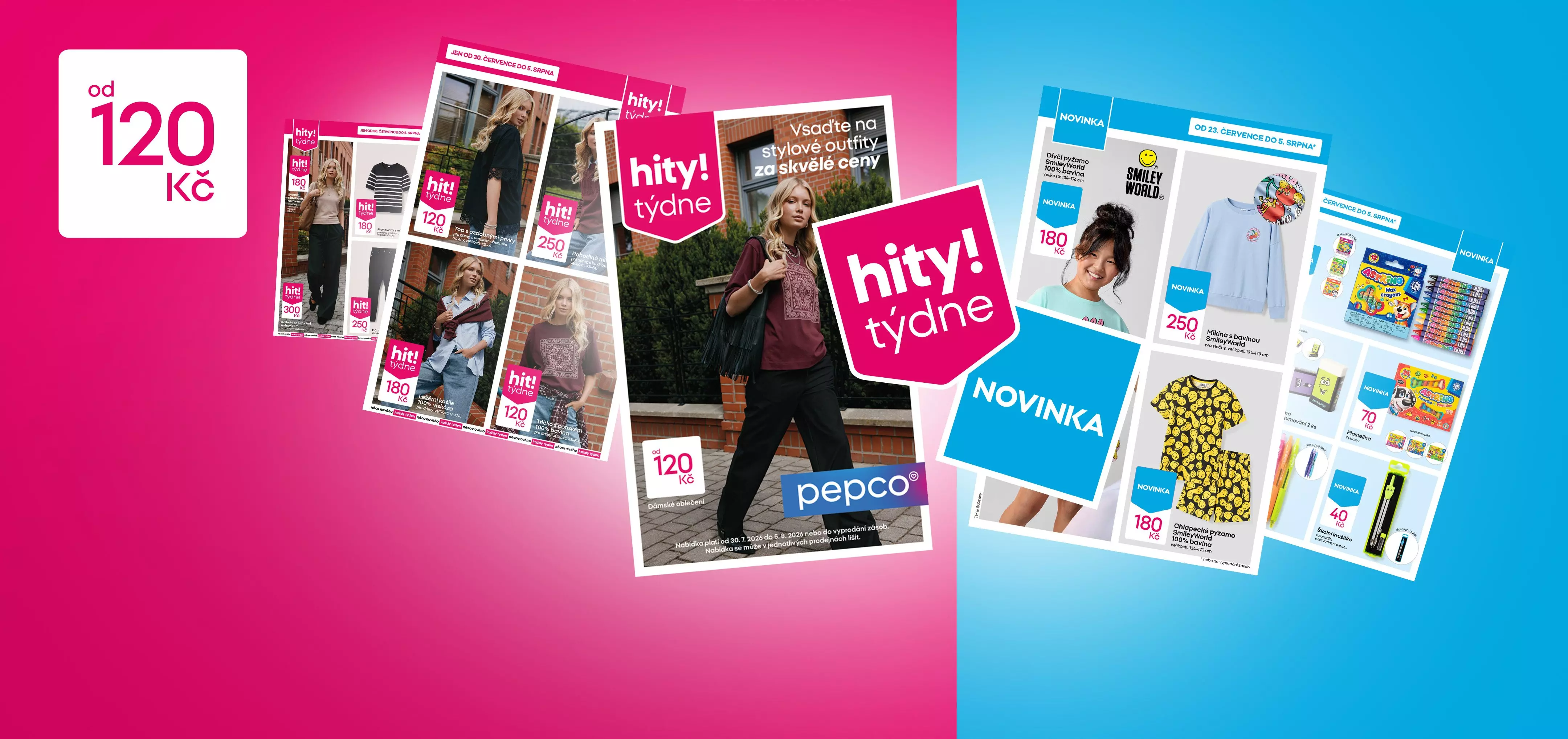 Pepco propagační letáky s dámskou módou a dětským oblečením, hity týdne od 20 zł.