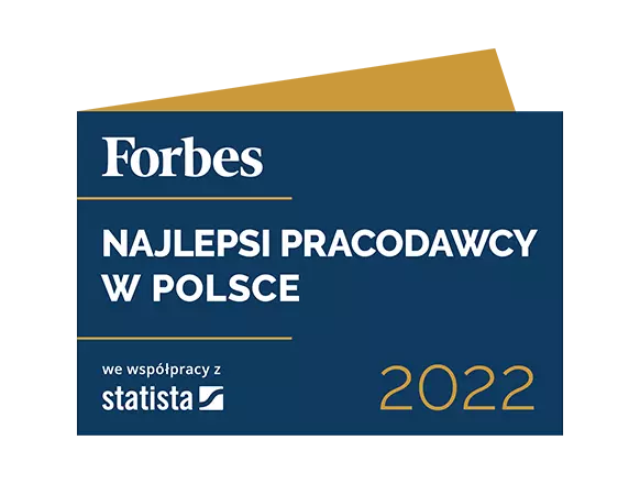 Logo Forbes "Najlepsi Pracodawcy w Polsce 2022" we współpracy z Statista, wyróżnienie dla Pepco.