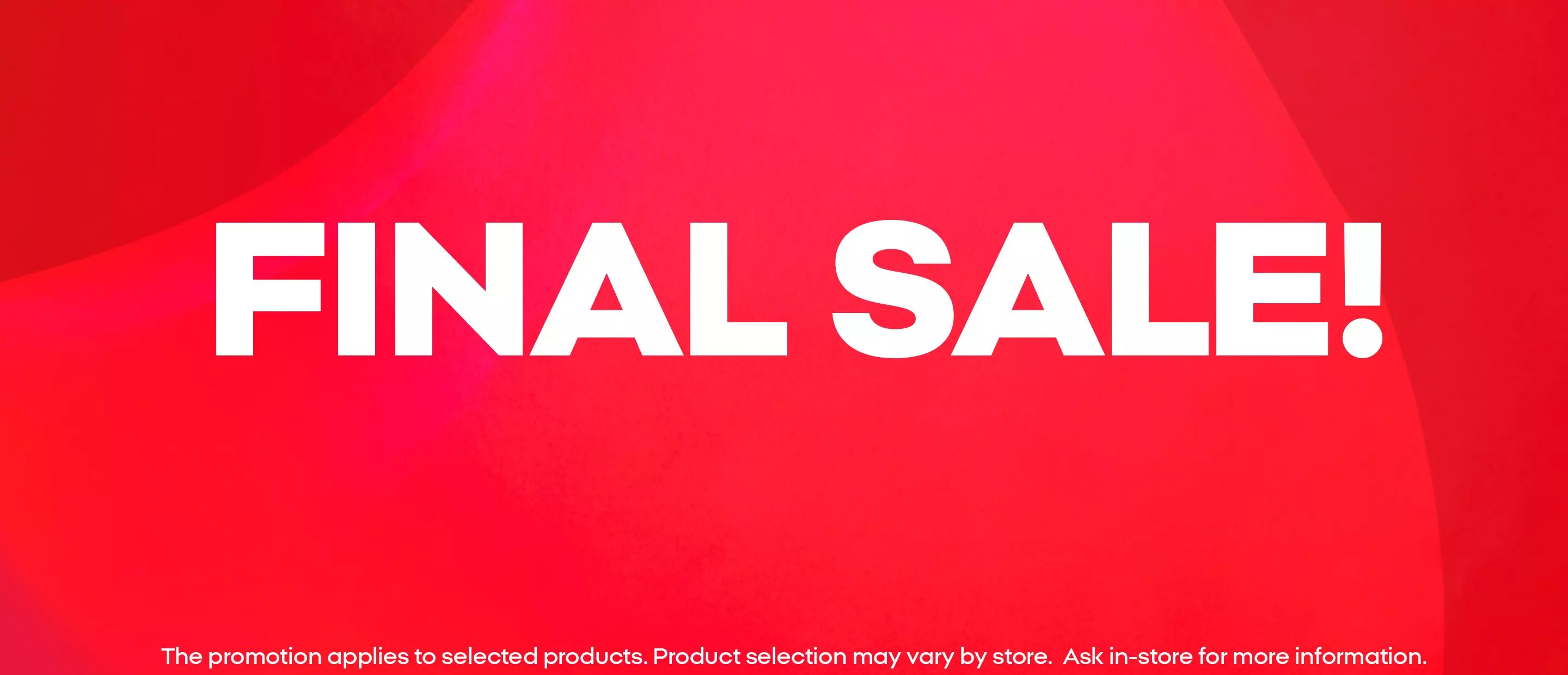 Pepco FINAL SALE promotional banner with terms and conditions text.
