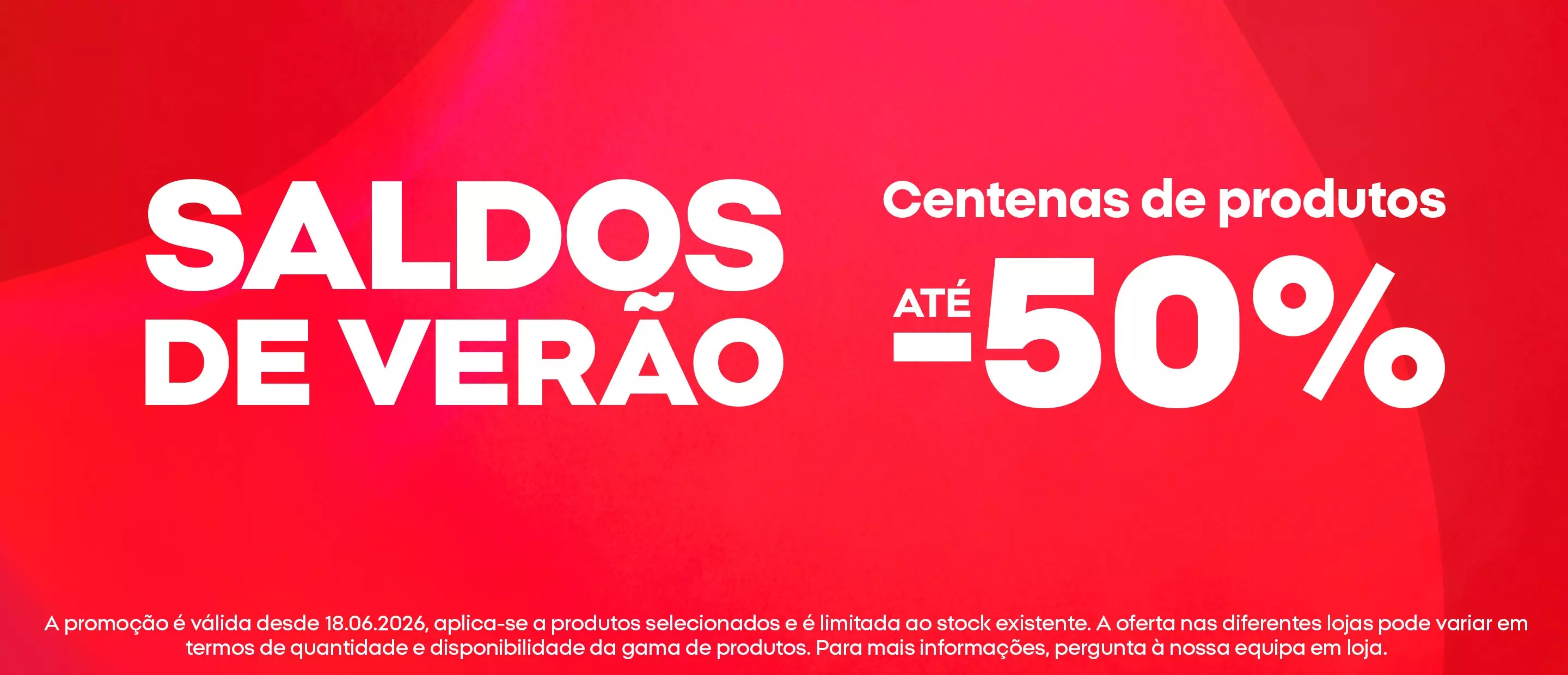 Banner promocional Pepco com saldos de verão até menos 50% em centenas de produtos.