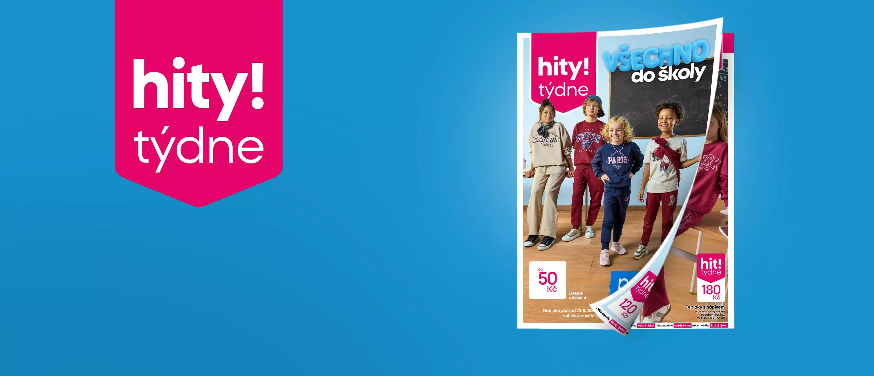 Pepco hity týdne - děti v barevném oblečení do školy, ceny od 50 Kč.
