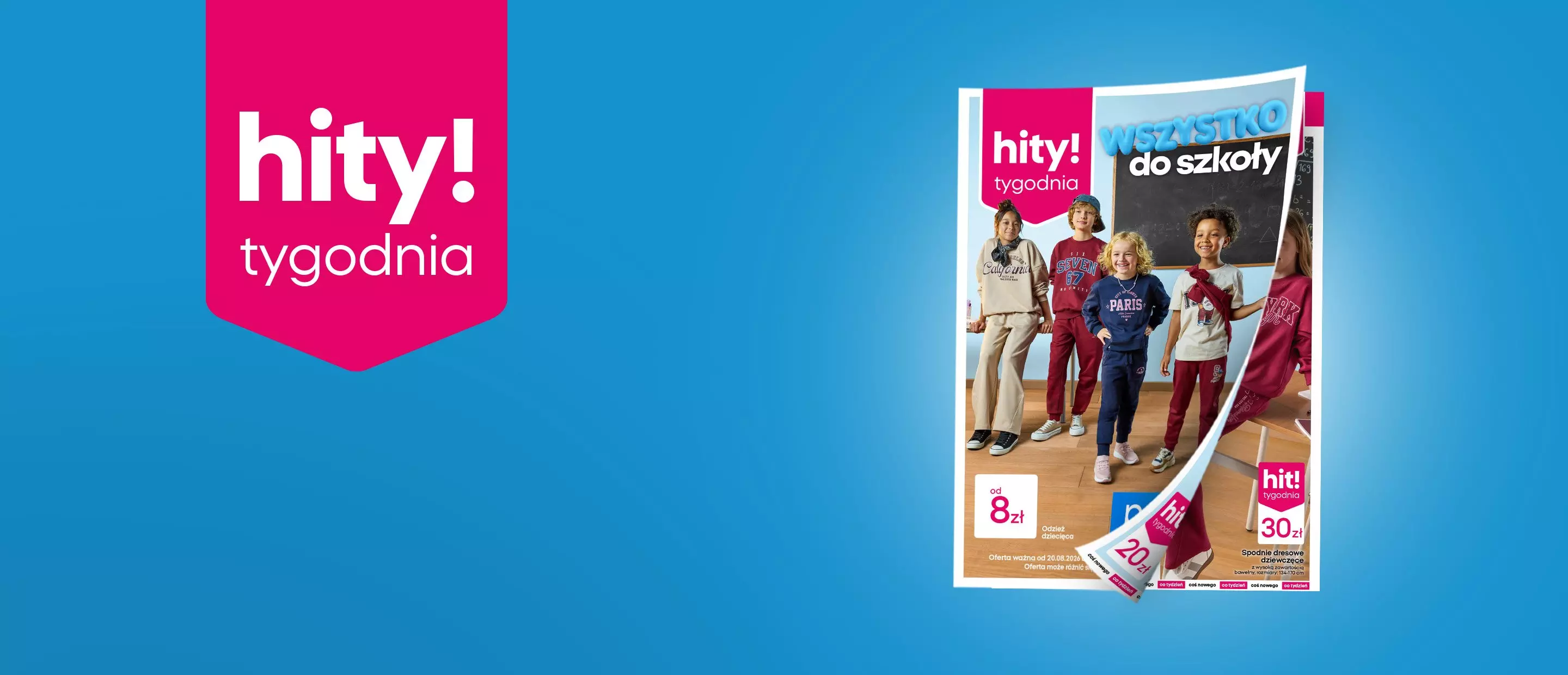 Pepco hity tygodnia - gazetka promocyjna z ubraniami dla dzieci do szkoły, ceny od 8 zł.