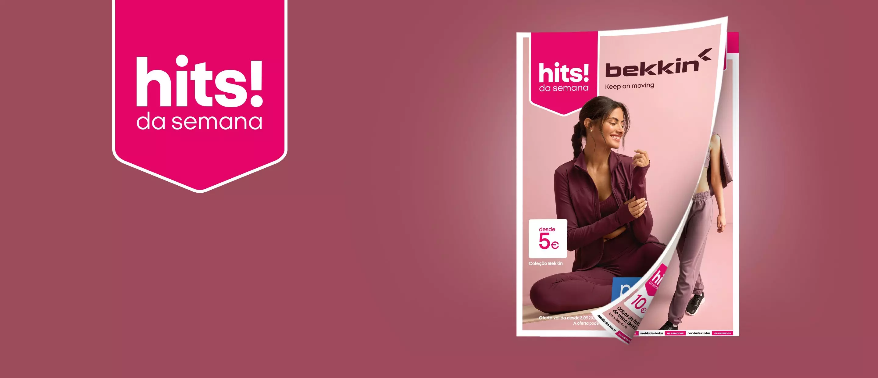 Coleção Bekkin da Pepco com conjuntos desportivos femininos desde 5€ nos hits da semana.