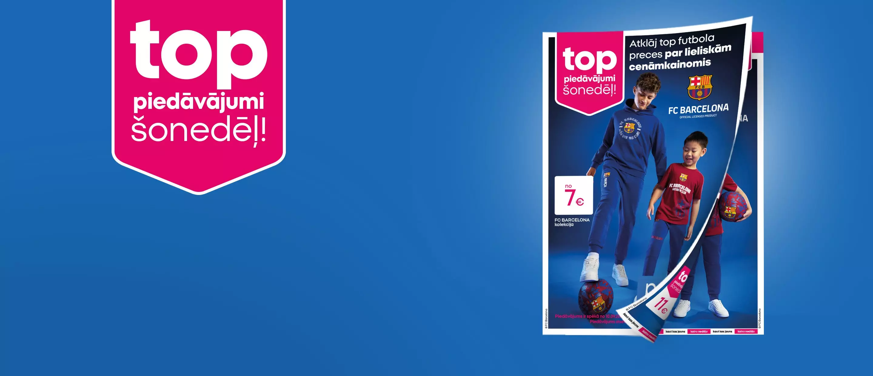 Pepco FC Barcelona bērnu apģērba kolekcija ar cenām no 7 eiro.