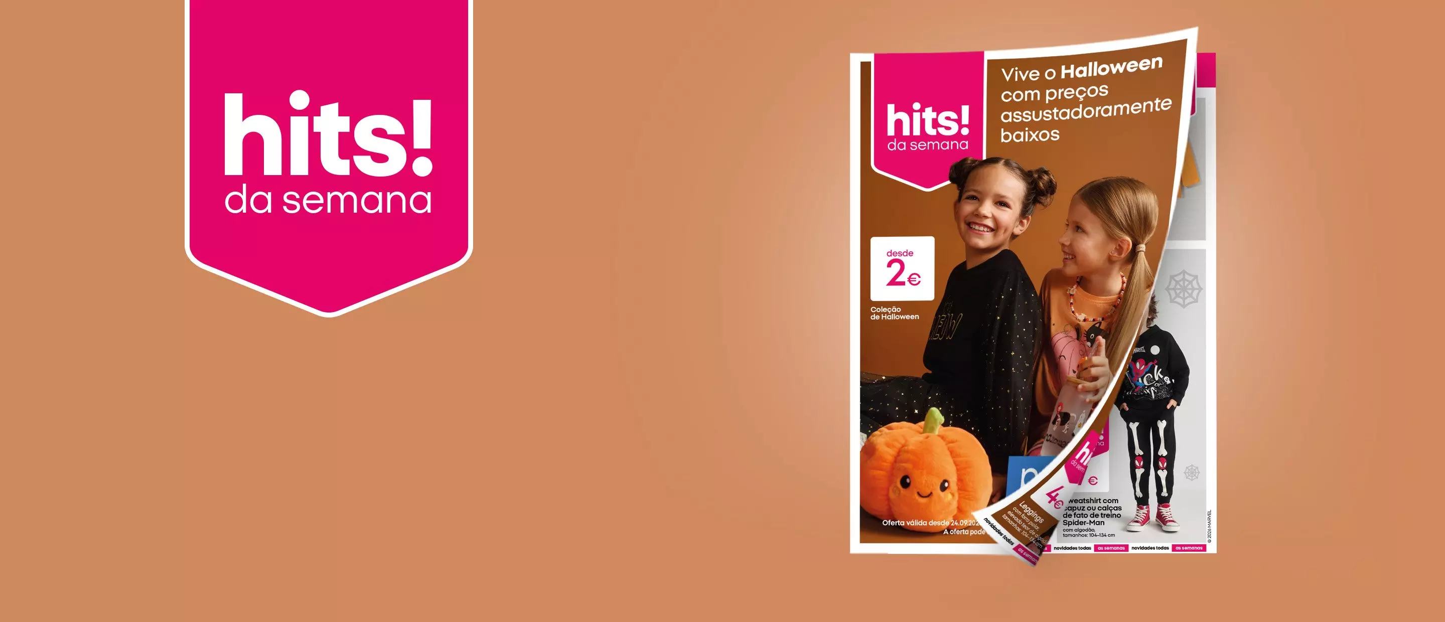 Pepco hits! da semana - duas crianças sorridentes com roupa de Halloween e abóbora decorativa.