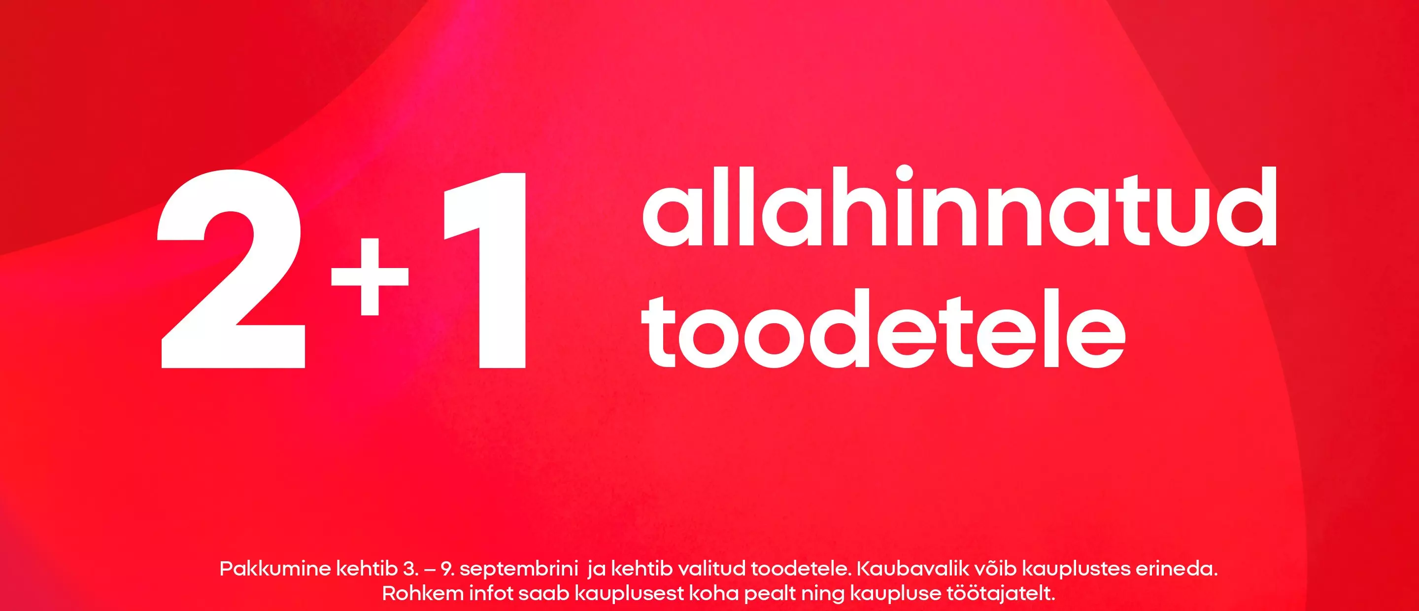 Pepco 2+1 allahinnatud toodetele promotional offer banner.