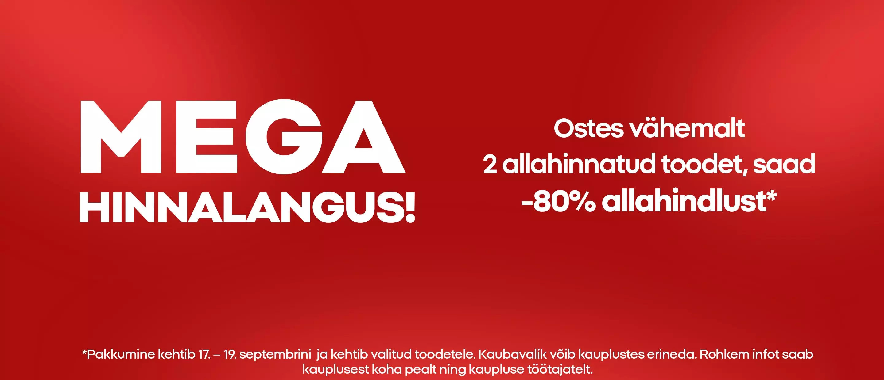 Pepco mega sale promotional banner advertising discounts up to 80% off on selected products.