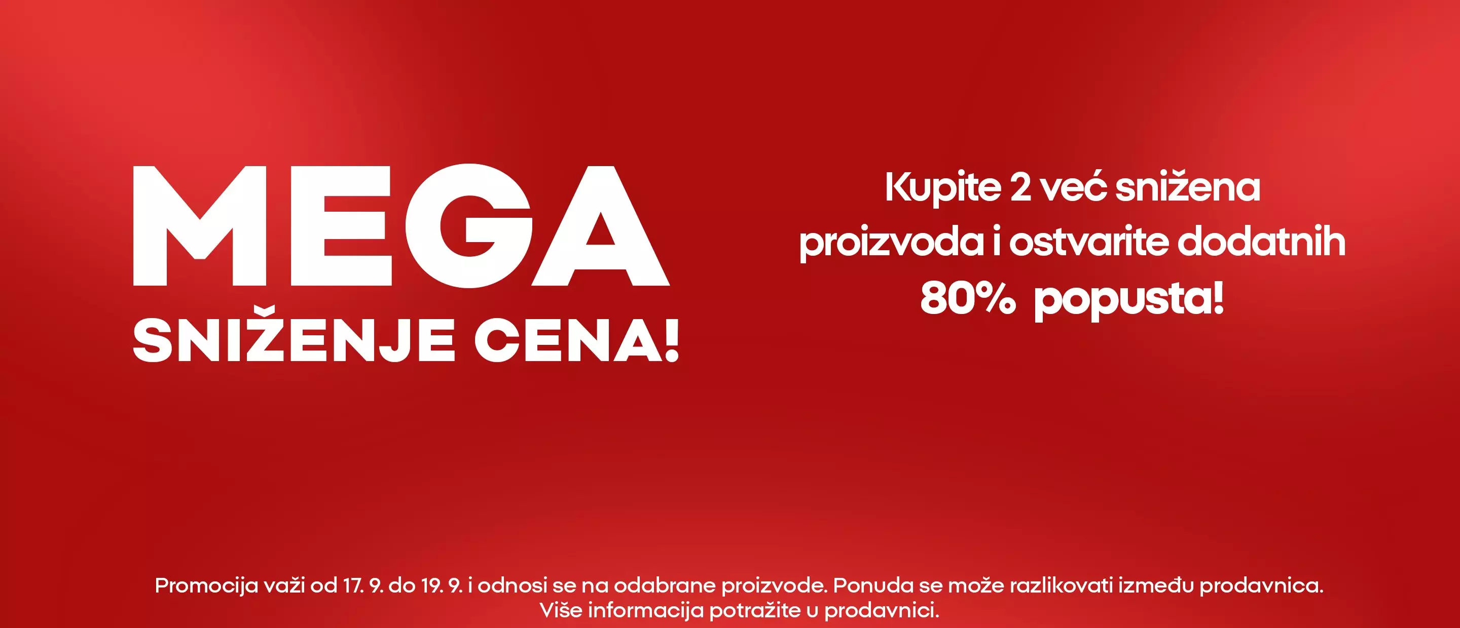 Pepco mega sniženje cena sa dodatnim popustom od 80% na odabrane proizvode.