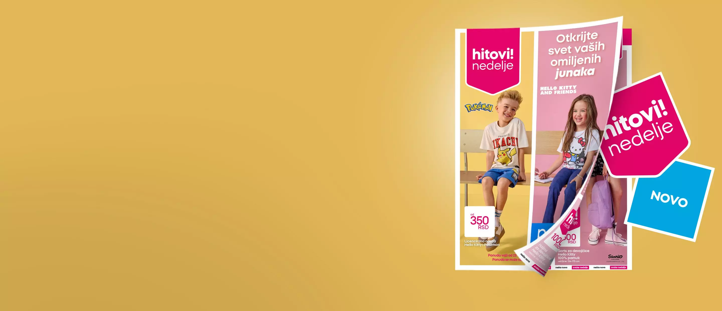Pepco katalog dečje odeće sa Pokémon i Hello Kitty motivima, hitovi nedelje novo u ponudi.