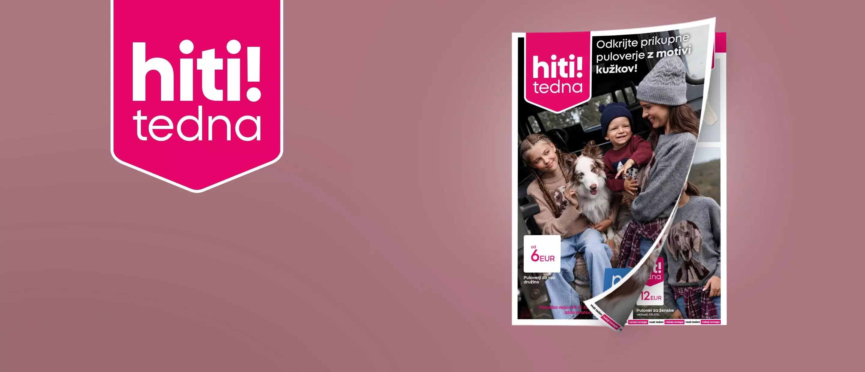 Pepco hiti tedna promocija zimskih puloverjev z motivom kužkov za družino.