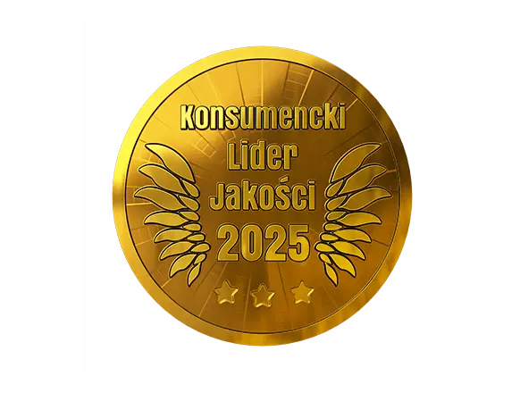 Złoty medal nagrody Konsumencki Lider Jakości 2025 przyznany marce Pepco.