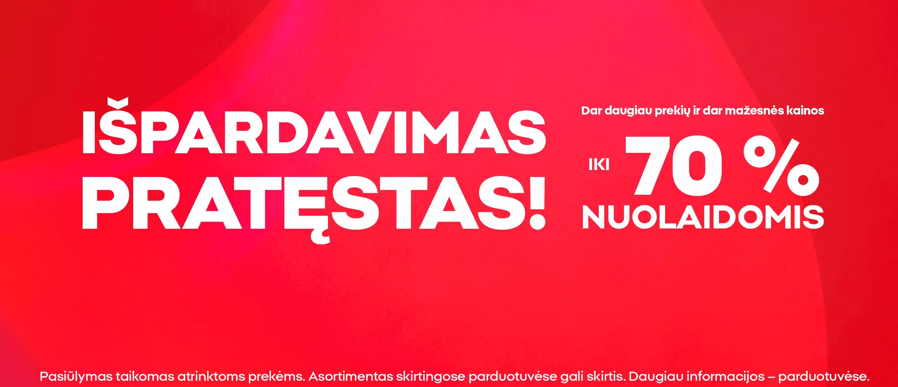 Pepco išpardavimas su nuolaidomis iki 70 procentų prekėms.