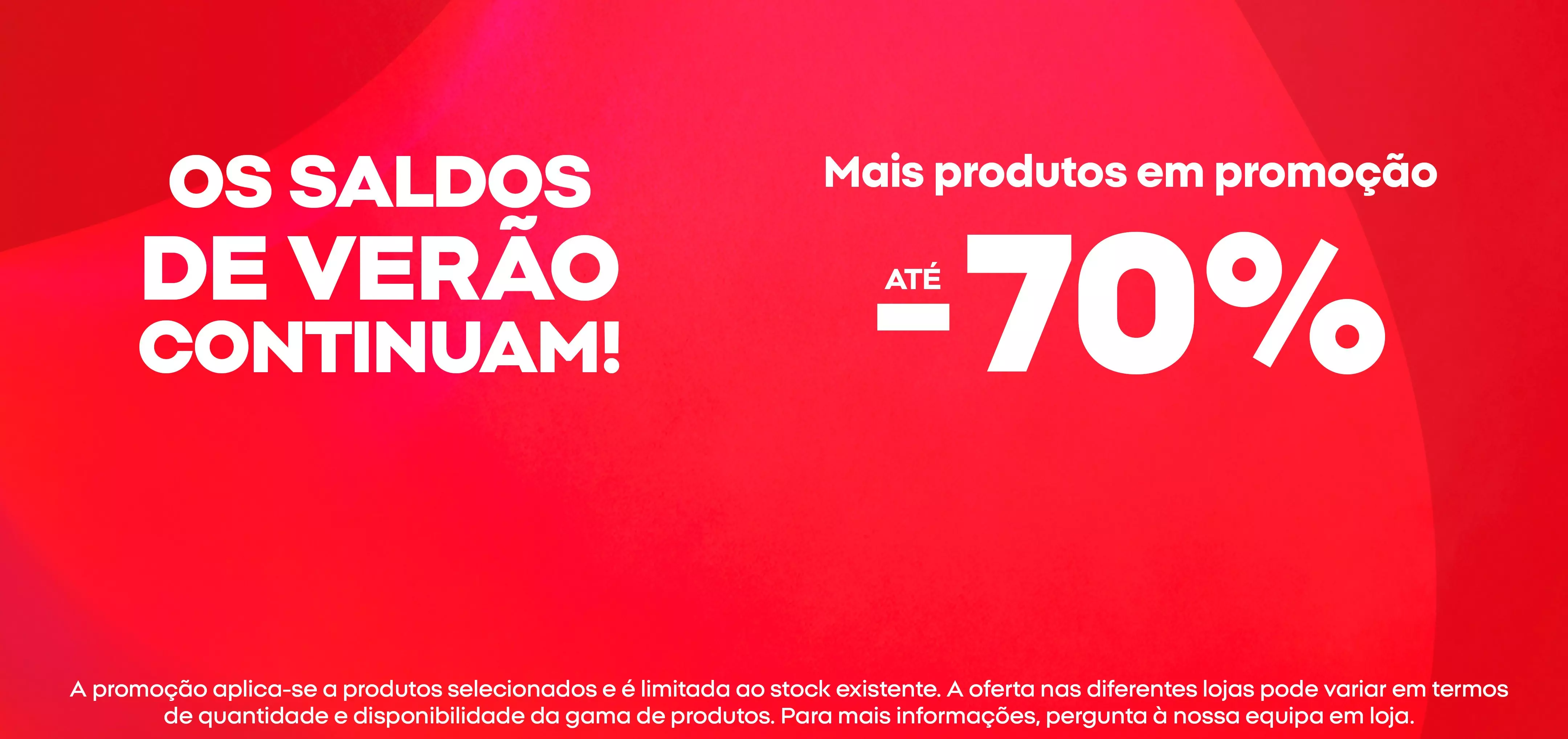 Banner promocional Pepco anunciando saldos de verão com descontos até 70% em produtos selecionados.