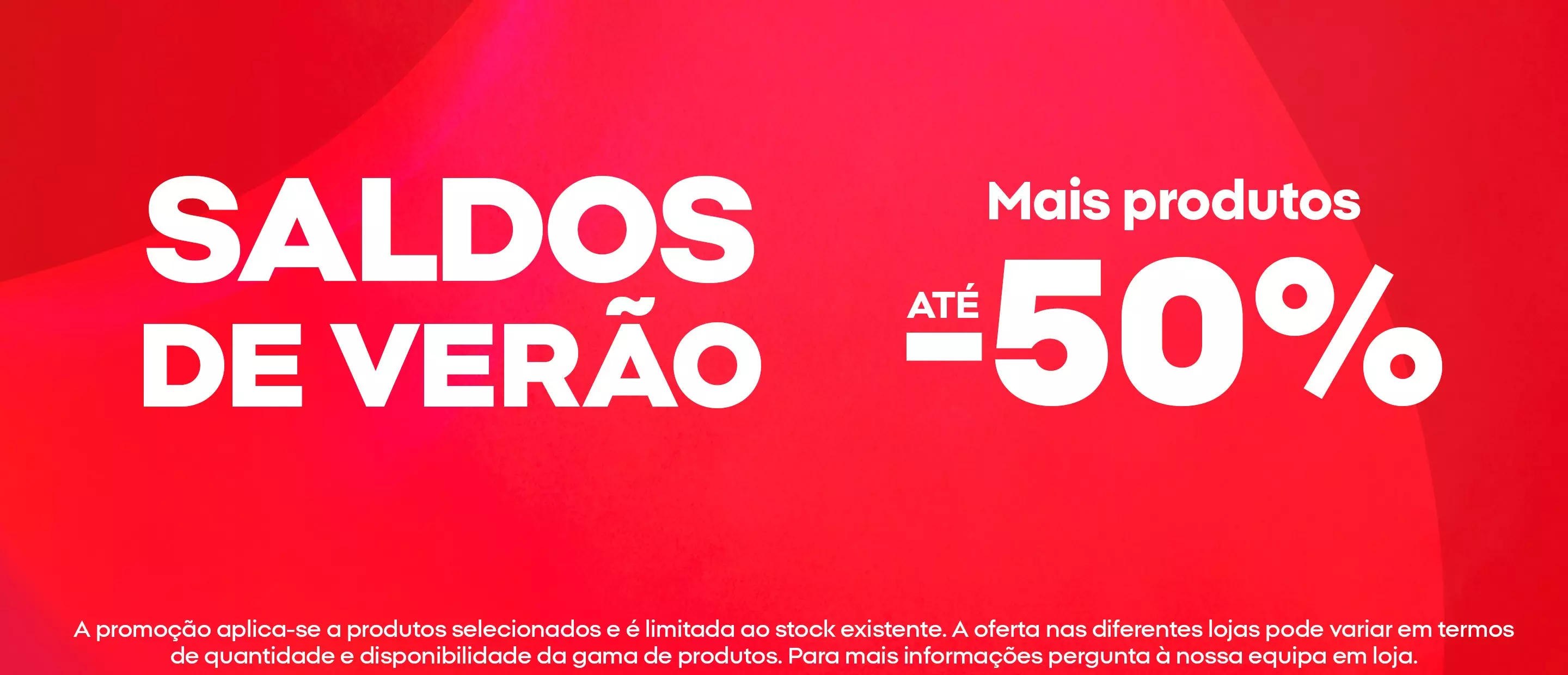 Banner promocional Pepco com SALDOS DE VERÃO e desconto até -50% em mais produtos.