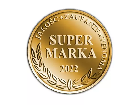 Złoty medal Super Marka 2022 przyznany marce Pepco, symbolizujący jakość, zaufanie i renomę.