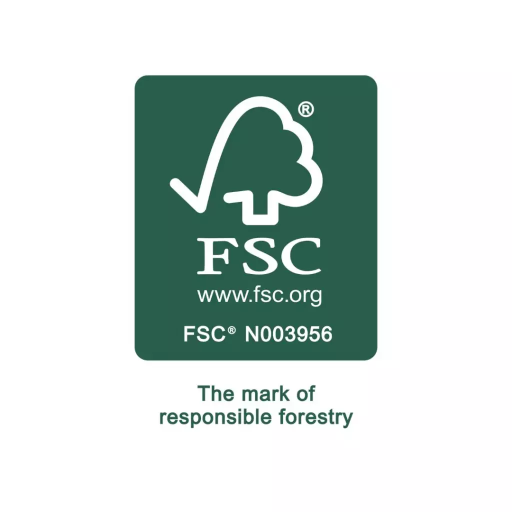 Certyfikat FSC na produktach Pepco, oznaczający odpowiedzialne leśnictwo, z numerem N003956 i adresem www.fsc.org.
