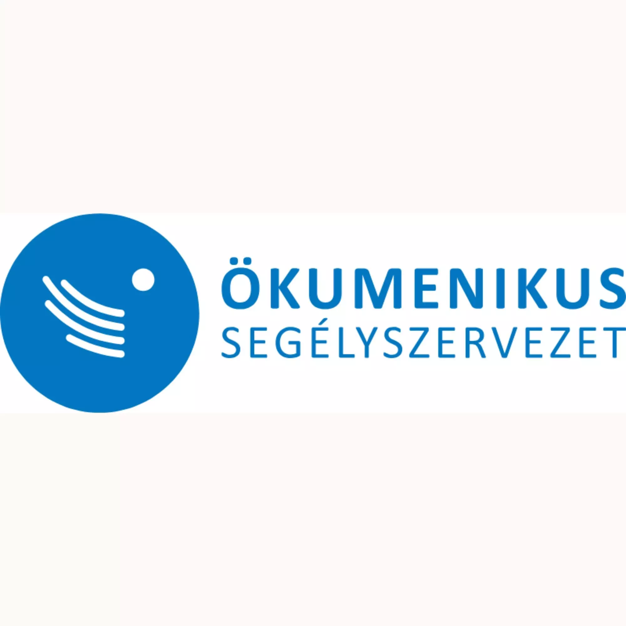 Pepco Ökumenikus Segélyszervezet logó kék színben stilizált emberi alakkal és szöveggel.