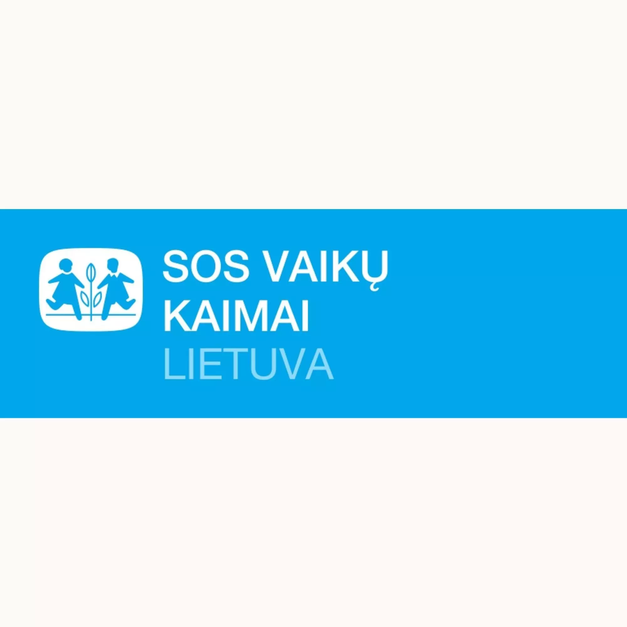 Logo Pepco con testo SOS VAIKŲ KAIMAI LIETUVA su sfondo blu.