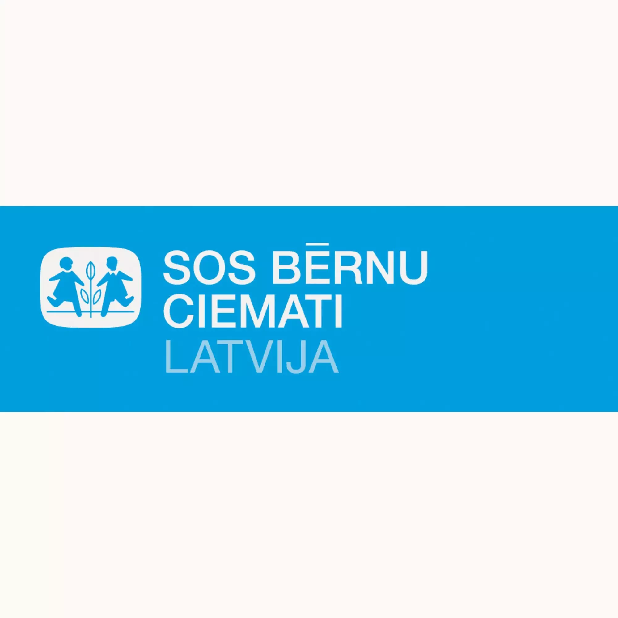 Pepco atbalsta SOS Bērnu ciemati Latvija ar zilu logo, kas attēlo bērnus un augu.