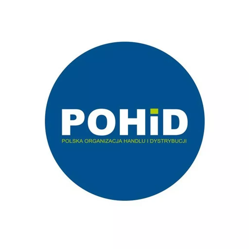 POHiD logo on blue circular background, representing Polish Organization of Trade and Distribution, partner of Pepco.