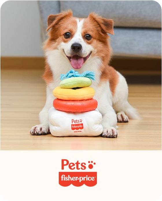 FAB DOG Floppy Squeaky Plush Dog Toy, Beige Large 
