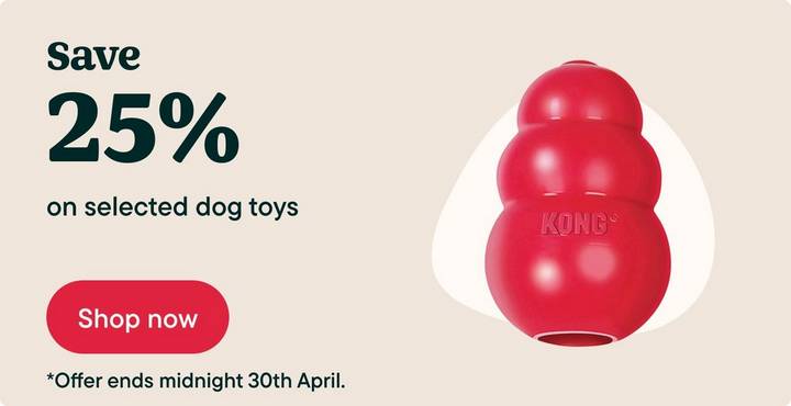 25% OFF SELECTED KONG DOG TOYS