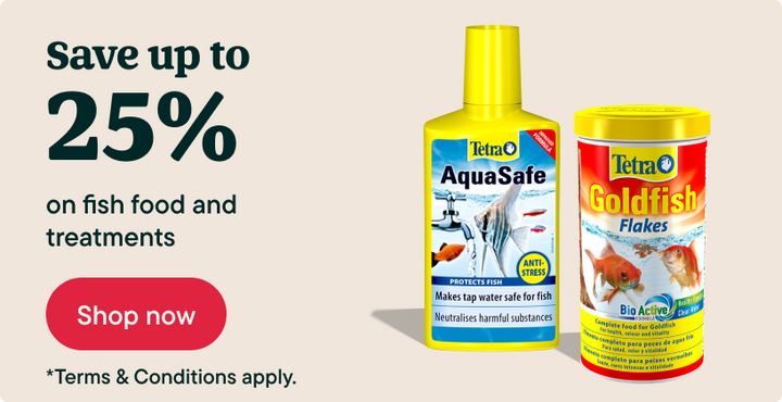 Save up to 25% on fish food and treatment