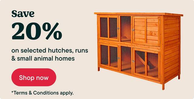 Save 20% on hutches