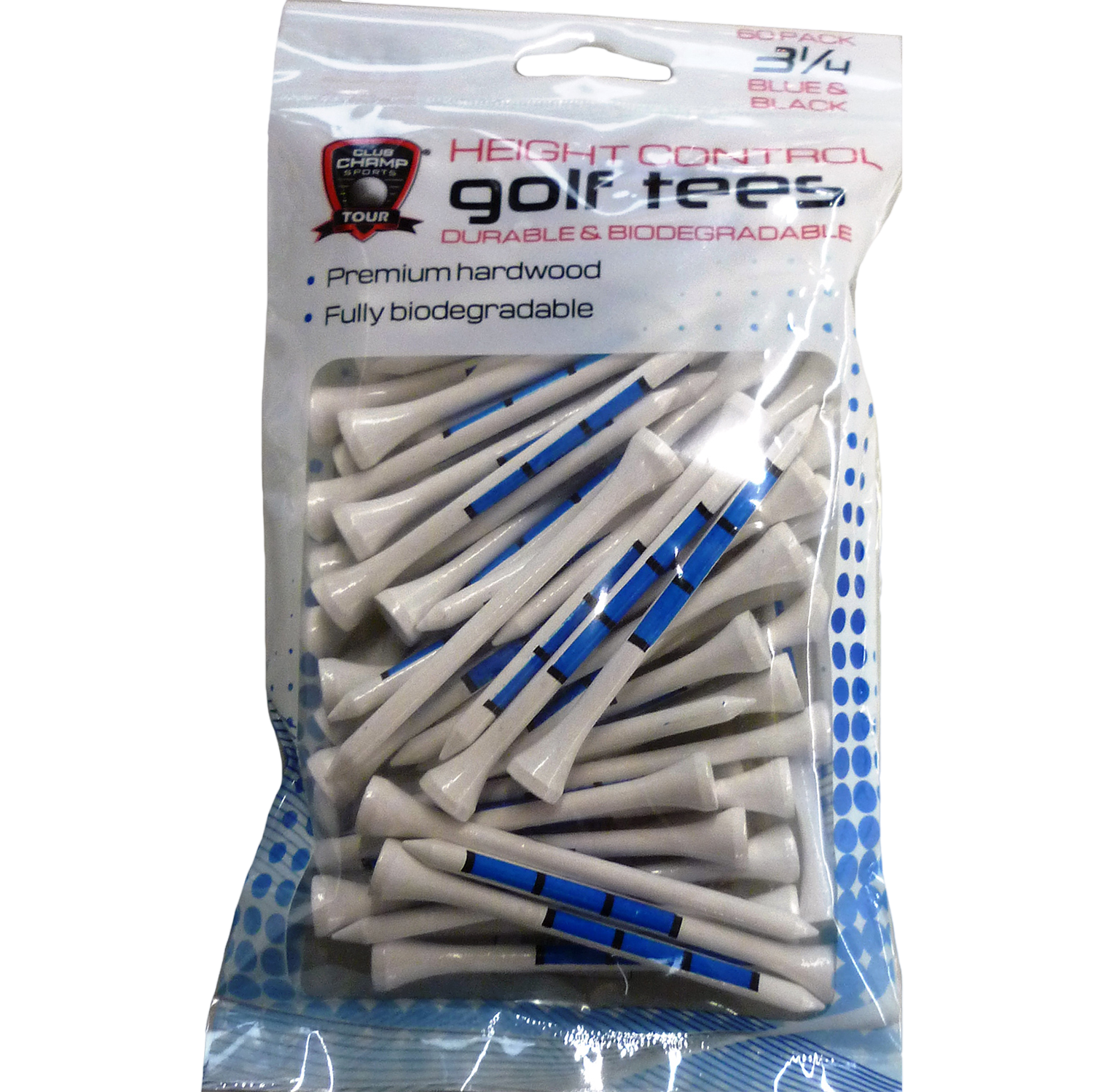 Golf Gifts & Gallery Height Control 3-1/4" Golf Tees 60-Pack