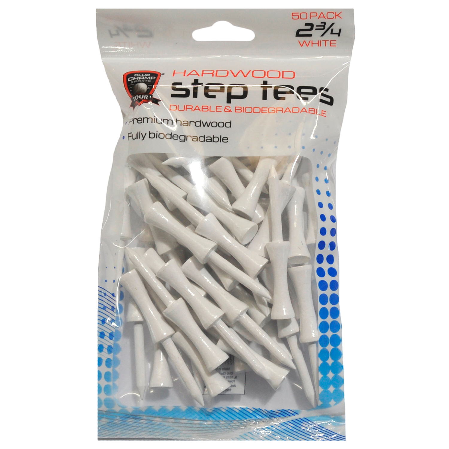 Hardwood Step Tees 2 3/4" - 50 Pack
