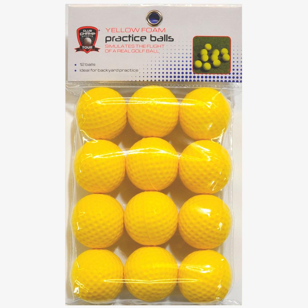Yellow Foam Golf Balls - 12 Pack