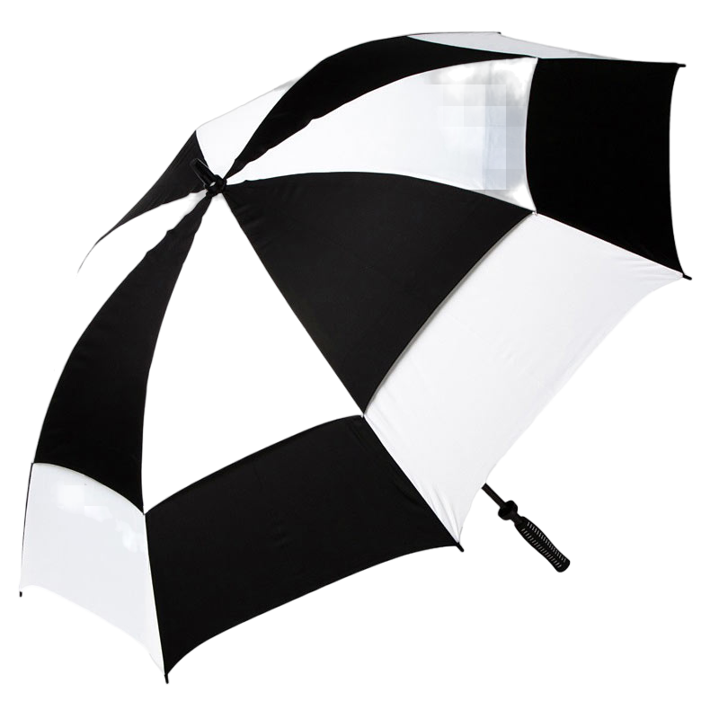 Golf Gifts & Gallery 72" Dual Canopy Umbrella - Black/White