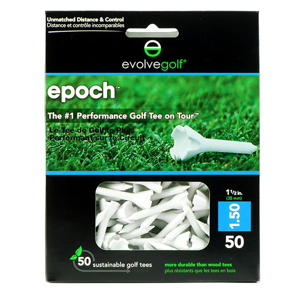 Epoch Hybrid White 1-1/2" Tees 50-Pack