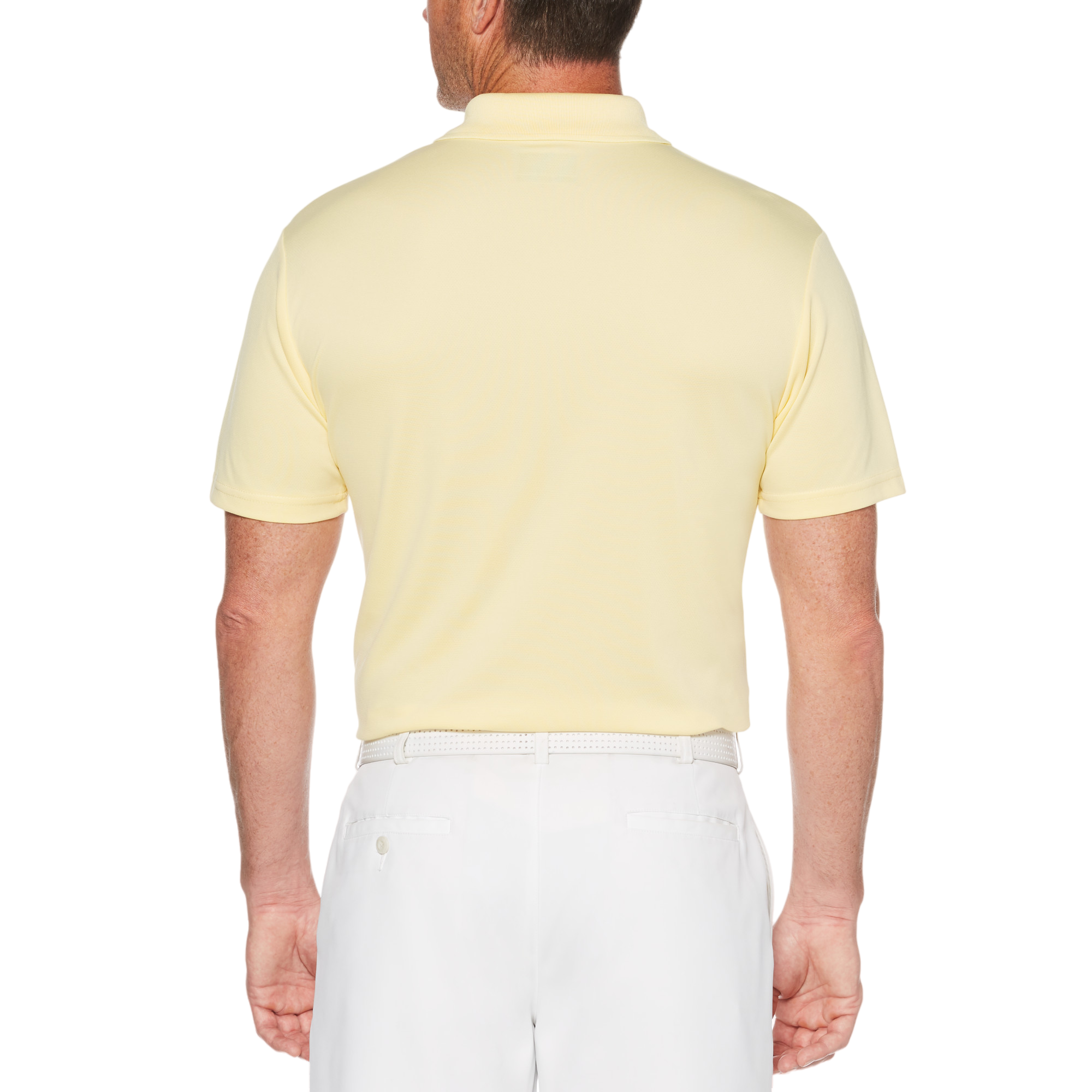 PGA TOUR Airflux Solid Mesh Short Sleeve Golf Polo Shirt