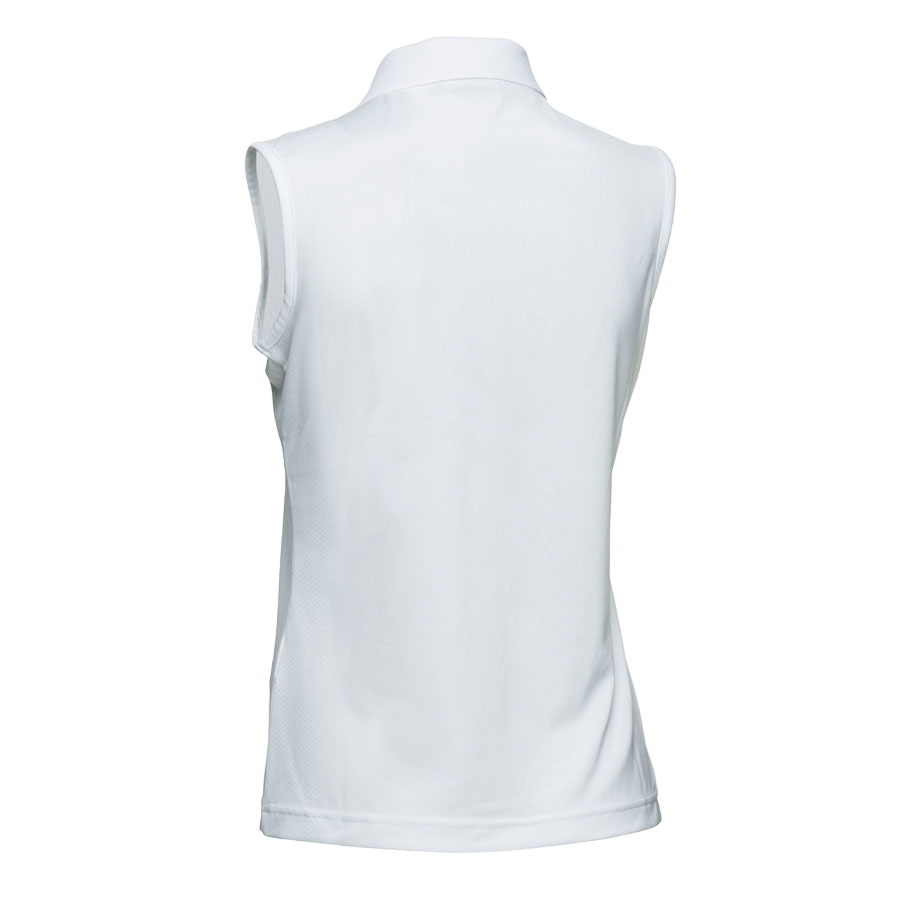 Daily Sports Macy White Sleeveless Solid Polo