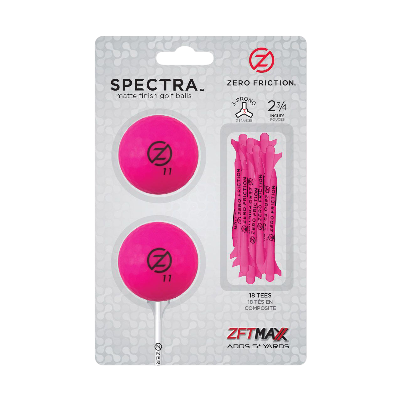 Zero Friction Spectra 2 Ball & 2-3/4" Tees 18-Pack