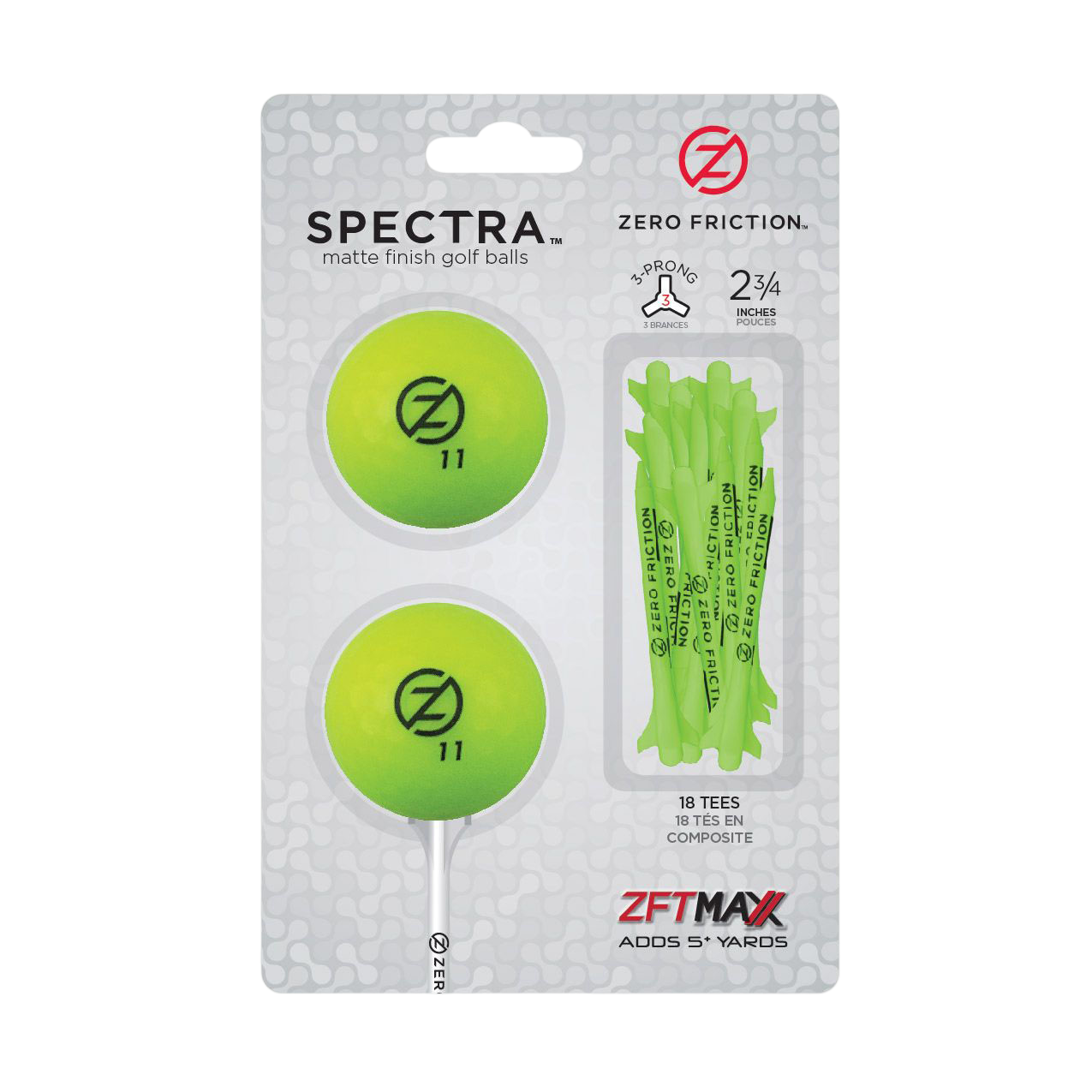 Zero Friction Spectra 2 Ball & 2-3/4" Tees 18-Pack