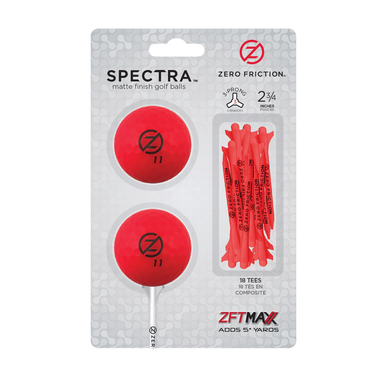Zero Friction Spectra 2 Ball & 2-3/4" Tees 18-Pack