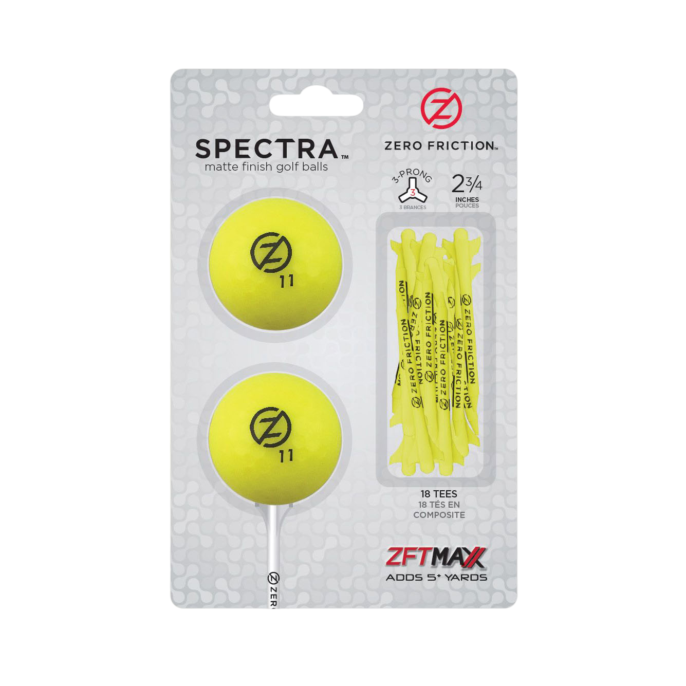 Zero Friction Spectra 2 Ball & 2-3/4" Tees 18-Pack